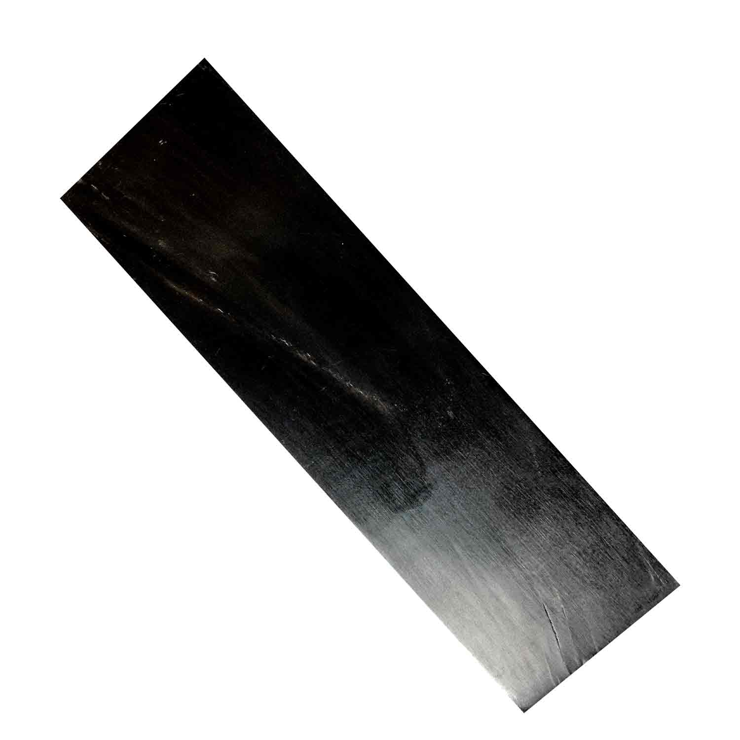 Büffelhorn Platte schwarz Messergriffschalen 12,5x5x0,5-0,7cm Messer 611 ca