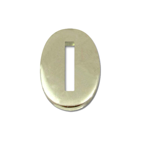 Kopfplatte Neusilber oval - 32 x 21 x 3 mm